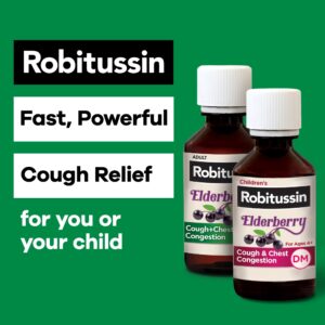 Robitussin Adult Maximum Strength Cough and Cold Medicine Syrup, Elderberry, 8 fl oz - Image 7