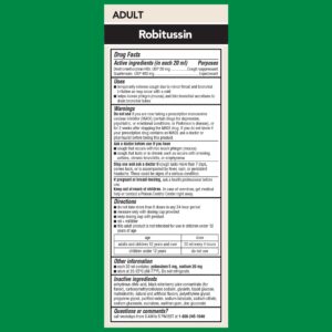 Robitussin Adult Maximum Strength Cough and Cold Medicine Syrup, Elderberry, 8 fl oz - Image 8