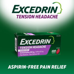 Excedrin Tension Headache Relief Caplets With Acetaminophen and Caffeine, 100 Count - Image 3