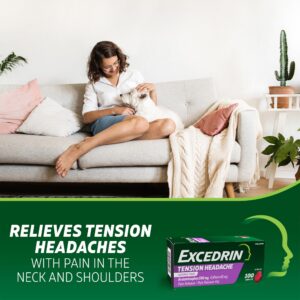 Excedrin Tension Headache Relief Caplets With Acetaminophen and Caffeine, 100 Count - Image 6