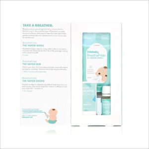 Frida Baby Breathe Easy Sick Day Essentials Kit with Vapor Rub, Drops, and Wipes for Kids Decongestant Relief, 3 Pieces - Image 8