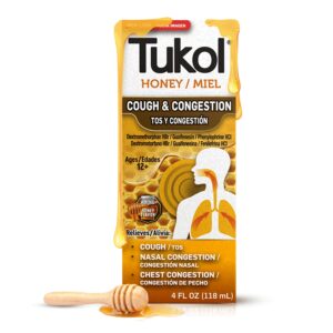 Tukol X-Pecto Honey Cold Syrup Multi Symptom over-the-counter Medicine, 4 fl oz - Image 1