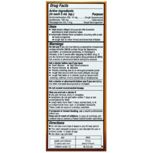 Tukol X-Pecto Honey Cold Syrup Multi Symptom over-the-counter Medicine, 4 fl oz - Image 3