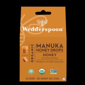 Wedderspoon Organic Manuka Honey Drops - Honey 20ct - Image 1