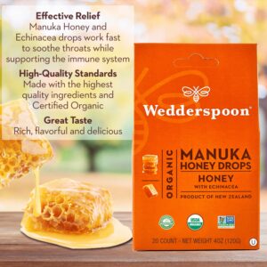 Wedderspoon Organic Manuka Honey Drops - Honey 20ct - Image 3