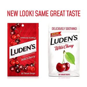 Luden's Wild Cherry Throat Drops | Deliciously Soothing | 30 Drops | 1 Bag - Image 2