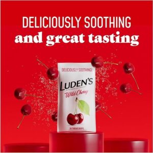 Luden's Wild Cherry Throat Drops | Deliciously Soothing | 30 Drops | 1 Bag - Image 6