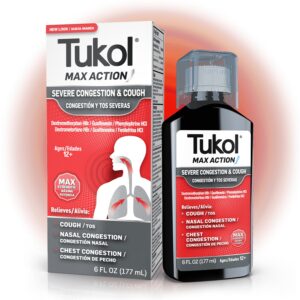 Tukol Max Action Severe Nasal Congestion & Cough Liquid Cold Medicine, 6 fl oz - Image 1