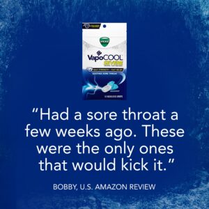 Vicks Vapocool Severe Medicated Sore Throat Drops, Max Relief, Menthol, Winterfrost, 18 ct - Image 5