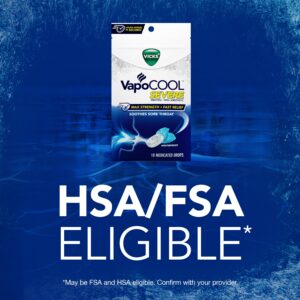 Vicks Vapocool Severe Medicated Sore Throat Drops, Max Relief, Menthol, Winterfrost, 18 ct - Image 6