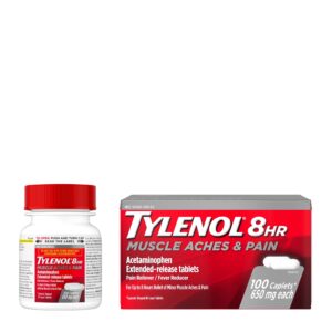 Tylenol 8 Hour Muscle Aches & Pain Tablets with Acetaminophen, 100 Count - Image 10