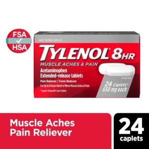 Tylenol 8 Hour Muscle Aches & Pain Tablets with Acetaminophen, 100 Count - Image 12