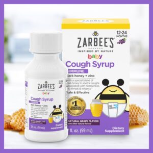 Zarbee's Baby Honey Cough Syrup + Immune Support*, Grape, 2 fl. oz - Image 6