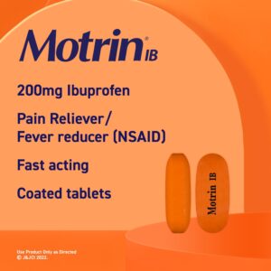 Fast-Acting Motrin IB, Ibuprofen 200mg for Pain & Fever Relief, 225 Count - Image 3