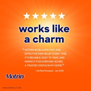 Fast-Acting Motrin IB, Ibuprofen 200mg for Pain & Fever Relief, 225 Count - Image 19