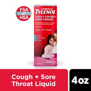 Children's Tylenol Cold, Cough, and Sore Throat, Bubblegum, 4 fl. oz - Image 2