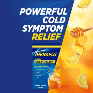 Theraflu Severe Cough Cold and Flu Daytime Relief Medicine Powder With Acetaminophen, Green Tea and Honey Lemon, 6 Count - Image 3