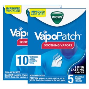 Vicks VapoPatch with Soothing Non-Medicated Vapors, 2 x 5ct Cartons - Image 1