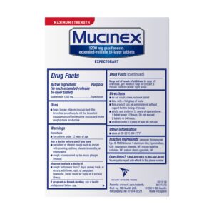 Mucinex 12 Hr Max Strength Chest Congestion Expectorant Tablets, 14ct (Pack of 2) - Image 5