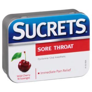 Sucrets Sore Throat Lozenges, Wild Cherry Flavor, 18 Count - Image 9