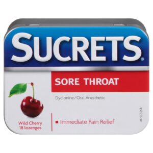 Sucrets Sore Throat Lozenges, Wild Cherry Flavor, 18 Count - Image 15