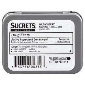 Sucrets Sore Throat Lozenges, Wild Cherry Flavor, 18 Count - Image 16