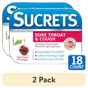 Sucrets Sore Throat Lozenges, Wild Cherry Flavor, 18 Count - Image 17
