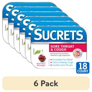 Sucrets Sore Throat Lozenges, Wild Cherry Flavor, 18 Count - Image 20