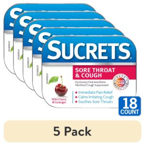 Sucrets Sore Throat Lozenges, Wild Cherry Flavor, 18 Count - Image 21