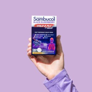 Sambucol Cold & Flu Relief Quick Dissolve Tablets - Black Elderberry - 60 Ct - Image 3