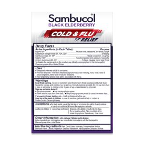 Sambucol Cold & Flu Relief Quick Dissolve Tablets - Black Elderberry - 60 Ct - Image 4