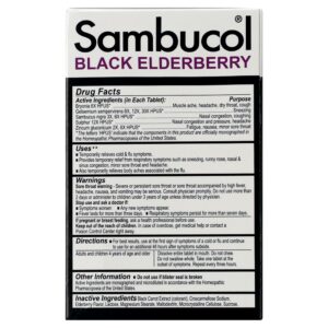 Sambucol Cold & Flu Relief Quick Dissolve Tablets - Black Elderberry - 60 Ct - Image 5