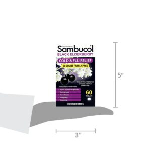 Sambucol Cold & Flu Relief Quick Dissolve Tablets - Black Elderberry - 60 Ct - Image 6