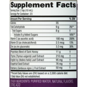 Zarbee's Honey Cough Syrup + Immune for Adults, Berry Flavor, 8 fl. oz - Image 7