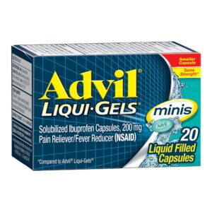 Advil Liqui-Gels Minis Pain Relievers for Headache Relief, Fever Reducer Liquid Filled Capsules, 200 mg Ibuprofen, 80 Count - Image 21