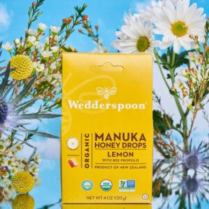 Wedderspoon Organic Manuka Honey Drops Lemon, 20ct - Image 4