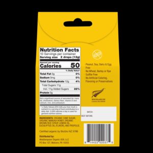 Wedderspoon Organic Manuka Honey Drops Lemon, 20ct - Image 7