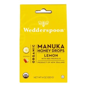 Wedderspoon Organic Manuka Honey Drops Lemon, 20ct - Image 11