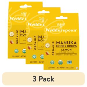 Wedderspoon Organic Manuka Honey Drops Lemon, 20ct - Image 12