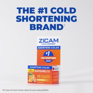 Zicam Cold Remedy Zinc RapidMelts, Citrus Flavor, Homeopathic Cold Shortening Medicine, 25 Count - Image 5