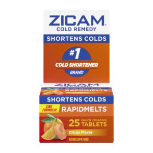 Zicam Cold Remedy Zinc RapidMelts, Citrus Flavor, Homeopathic Cold Shortening Medicine, 25 Count - Image 7