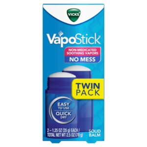 Vicks Vapo Stick, No Mess Non-Medicated Solid Balm Vapor Rub with Menthol Scent, 2 Count - Image 11