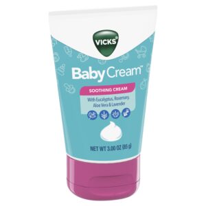 Vicks Baby Cream, Soothing Non-Medicated Vapor Cream for Babies with Aloe Vera, 3 Oz - Image 6