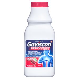 Gaviscon Extra Strength Liquid Antacid for Heartburn Relief, Cherry, 12 oz - Image 11
