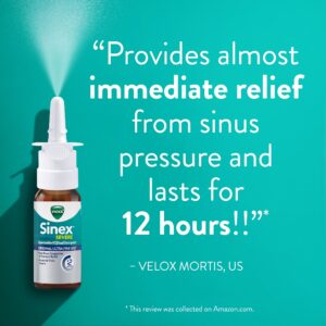 Vicks Sinex Severe Nasal Spray, Original Ultra Fine Mist, Decongestant Medicine, Sinus Relief, 265 Sprays, 2 Ct - Image 19