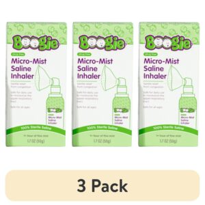 Boogie Sterile and Drug-Free Micro-Mist Saline Inhaler for Congestion Relief, Safe for All Ages, 1.7 oz - Image 9