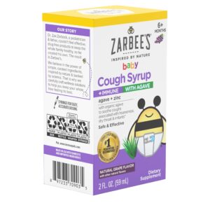 Zarbee's Baby Agave Cough Syrup + Immune Support, Grape, 2 fl. oz - Image 4