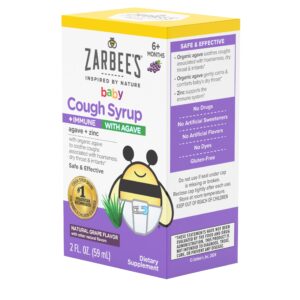 Zarbee's Baby Agave Cough Syrup + Immune Support, Grape, 2 fl. oz - Image 5