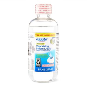 Equate Medicated Vaporizing Steam Liquid for Vaporizers, Sinus & Allergy Relief, 8 fl oz, Compare to Vicks® VapoSteam™ Active Ingredient - Image 1
