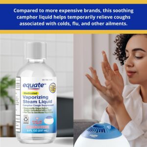 Equate Medicated Vaporizing Steam Liquid for Vaporizers, Sinus & Allergy Relief, 8 fl oz, Compare to Vicks® VapoSteam™ Active Ingredient - Image 6